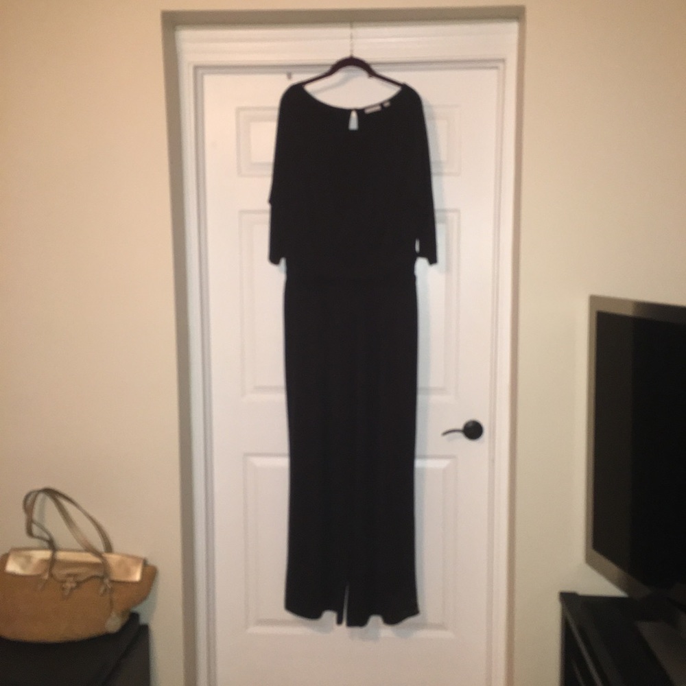 Lovely NY&Co Stretch Black Wide-leg Jumpsuit